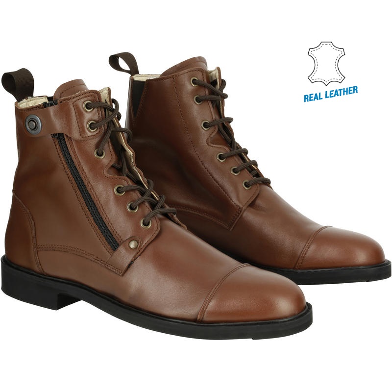 Training 700 Adult Lace-Up Horse Riding Jodhpur Boot - Brown