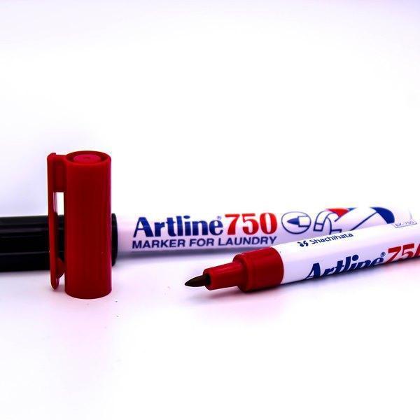 ปากกาเขียนผ้า อาร์ทไลน์ ชุด 2 ด้าม (สีแดง,ดำ) แห้งทันที และกันน้ำ