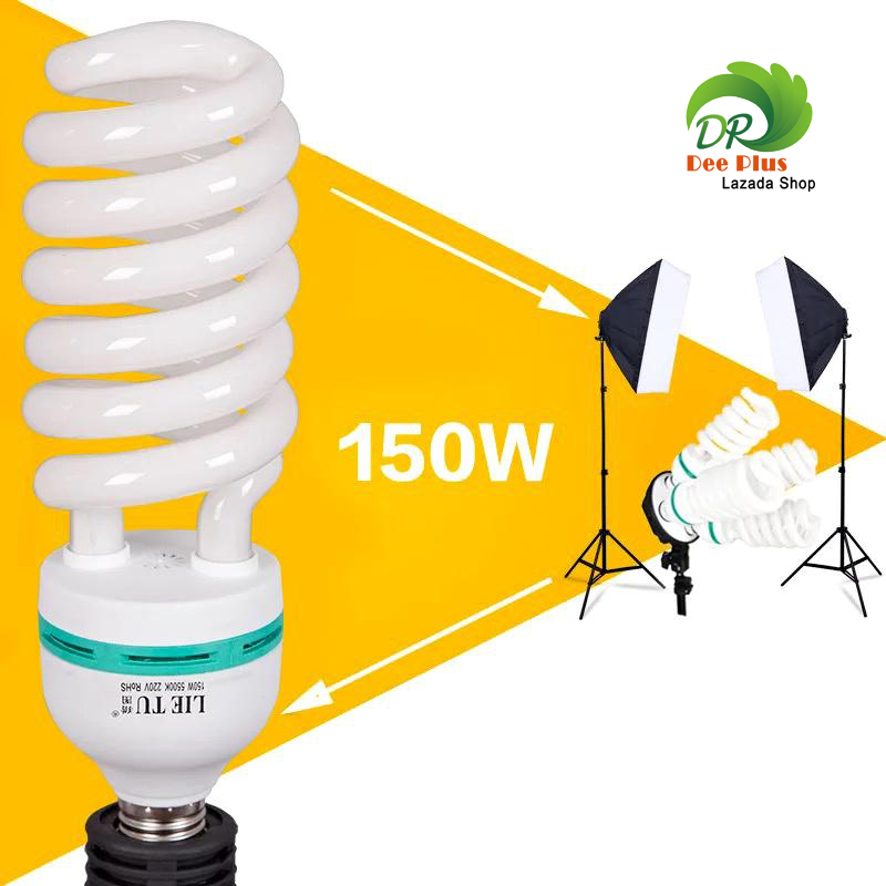 Light Bulb 150W 5500K E27 Continuous Lighting Day Light Bulb White Light หลอดไฟ 150W 5500K E27 หลอดไฟเดย์ไลท์โคมไฟต่อเนื่องแสงสีขาว