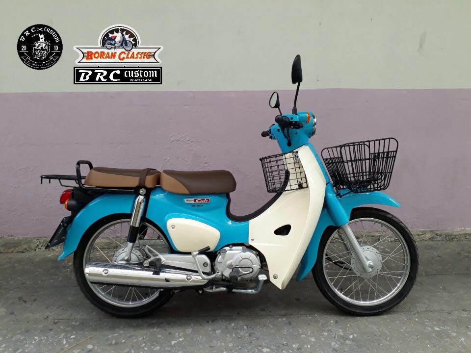 ราคา ตะแกรงหลัง Honda super cub 110 สีดำ 2018 2019 2020 ตัวไฟกลม เหล็ก ...