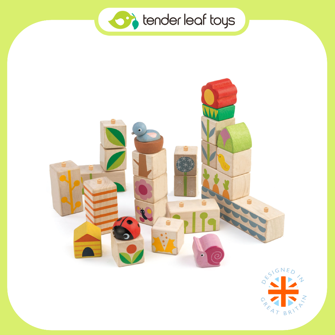 Tender Leaf Toys ของเล่นไม้ ชุดบล็อกธีมสวน Garden Blocks