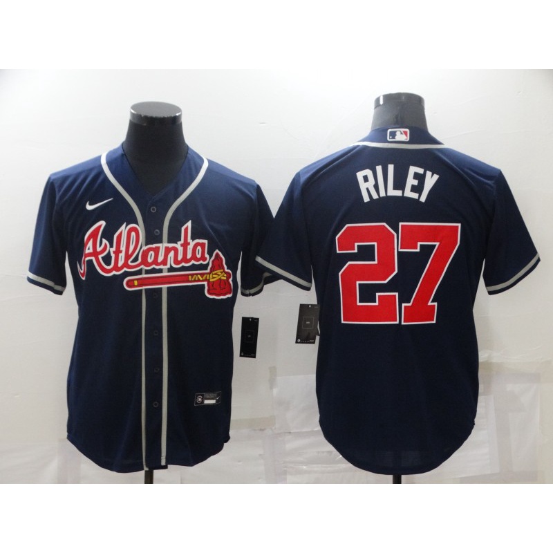 2022 2023 Newest MLB Atlanta Braves Austin Riley Jersey กีฬาเบสบอลยอด ...