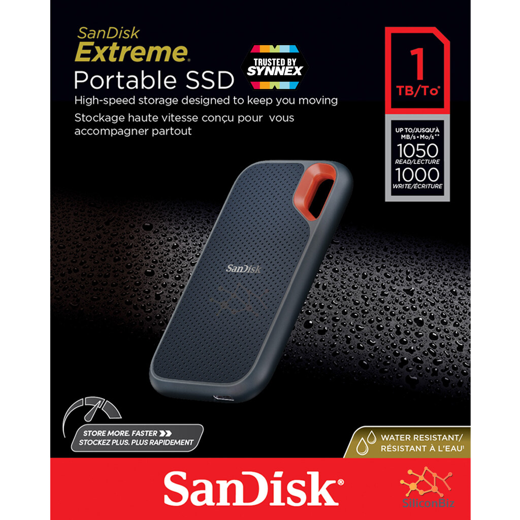 Sandisk Extreme Portable Ssd V2 Sdssde61 500gb 1tb 2tb 4tb อ่านสูงสุด 1050 Mbs เขียนสูงสุด 9687