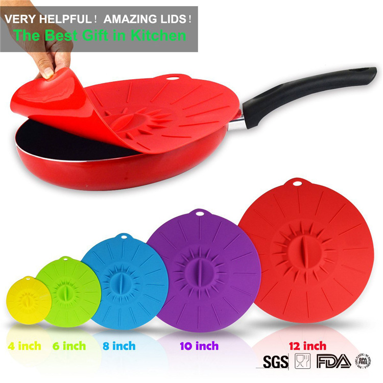 【COD】【สินค้าขายดี】clearance offer Silicone Cup Lid 5 ขนาดดูดซิลิโคนฝา ...