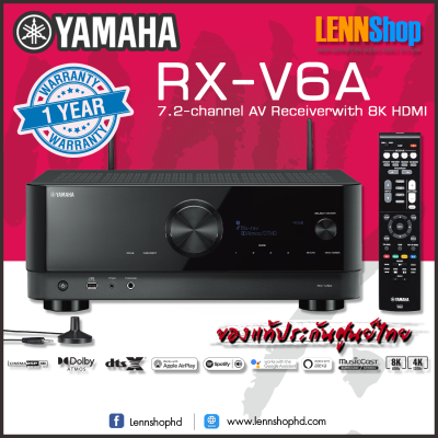 ดูภาพ YAMAHA : RX-V6A 7.2-Channel ระบบเสียงล่าสุด Dolby Atmos/DTSX YAMAHA ประกัน 1 ปี ศูนย์ Yamaha ประเทศไทย /LENNSHOP/ RXV6A เพิ่มเติม YAMAHA : RX-V6A 7.2-Channel ระบบเสียงล่าสุด Dolby Atmos/DTSX YAMAHA ประกัน 1 ปี ศูนย์ Yamaha ประเทศไทย /LENNSHOP/ RXV6A