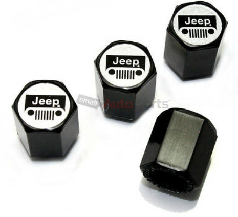 JEEP wranglar GRILL WHITE TIRE VAULE  AIR CAP จุ๊บลม พวงกุญแจ แต่งล้อรถยนต์ ลายหน้ากระจัง สีขาว จิ๊ป