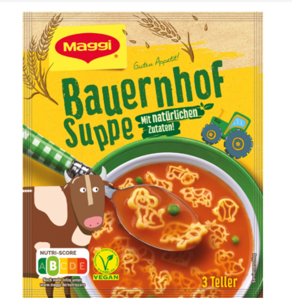 ส่งฟรี เม็กกี้ ซุปชาวไร่ สำหรับ 3 ถ้วย 77 กรัม - Maggi Farmer Soup Bauernhof Suppe for 3 cups soup 77g มีเก็บเงินปลายทาง