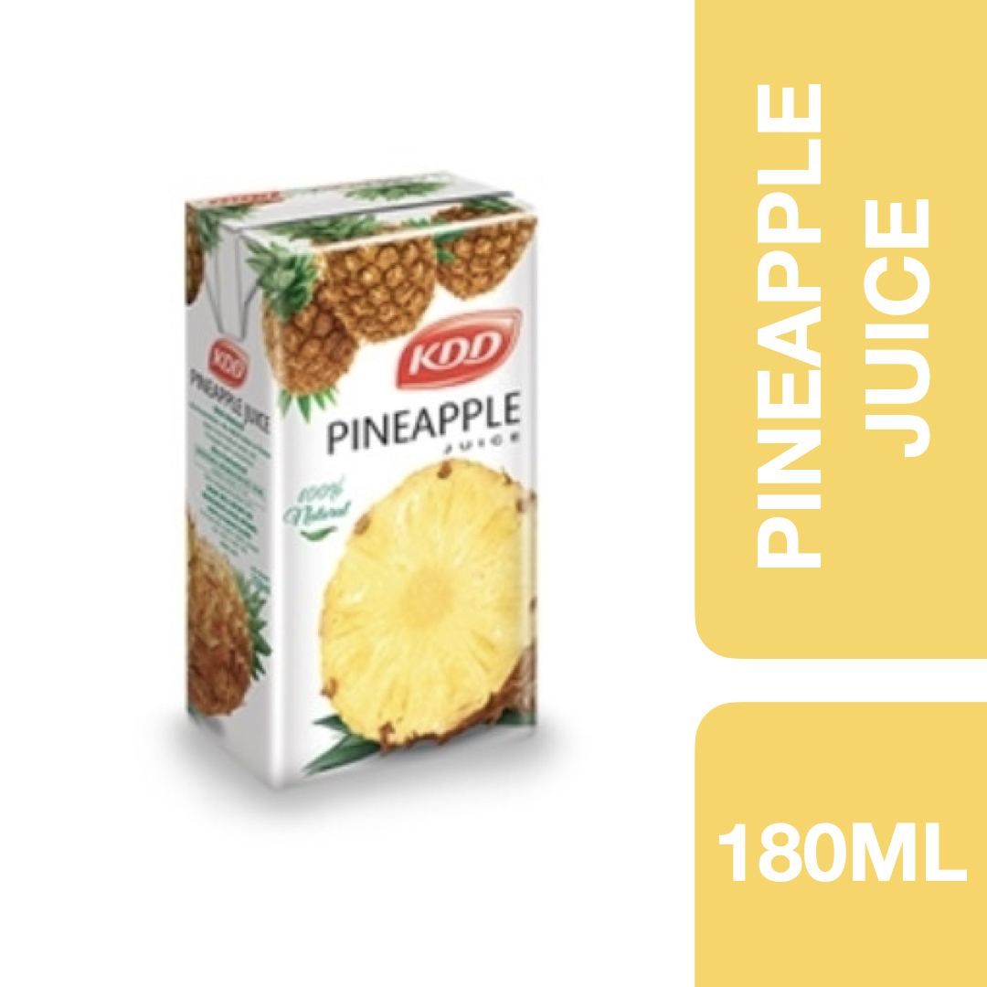 KDD Pineapple Juice 180ml ++ เคดีดี น้ำสับปะรด 180 มล