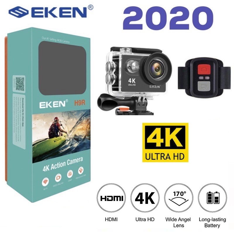 กล้องกันน้ำ EKEN Action Camera 4K รุ่น ( H9R ) พร้อมรีโมท ของแท้ 100%อุปกรณ์ครบ พร้อมเคสกันน้ำ มีรับประกันทางร้าน 6เดือน