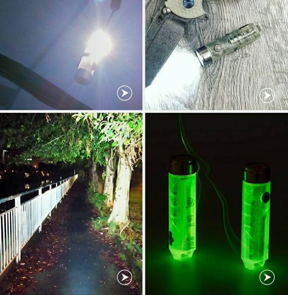ไฟฉายเล็ก RovyVon Aurora A5x GITD Keychain 650lm มีแสง UV ในตัว