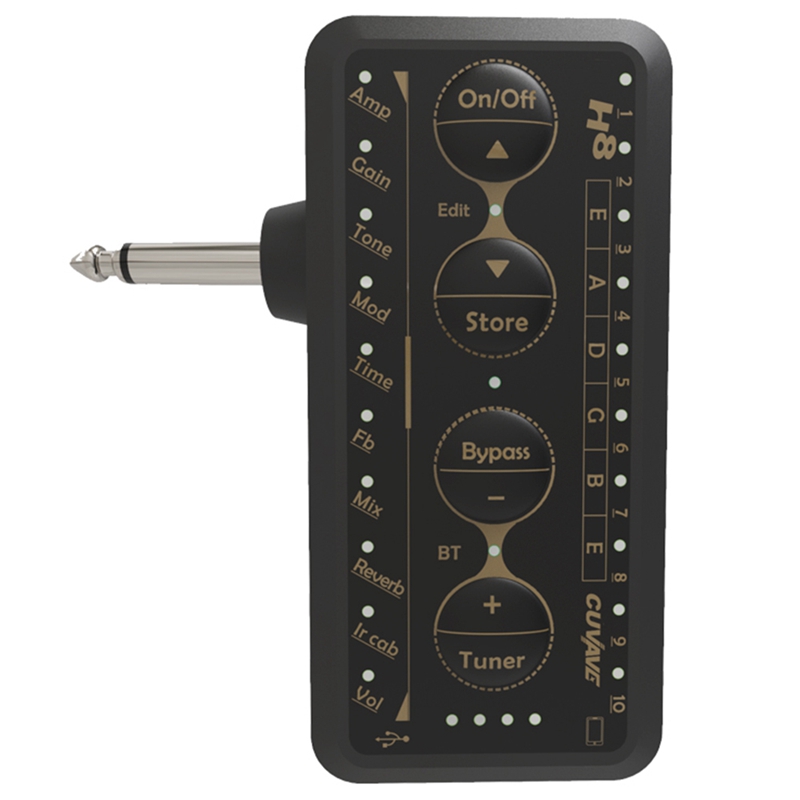 CUVAVE Portable Electric Guitar Amplifier H8 Mini Headphone Amp Built
