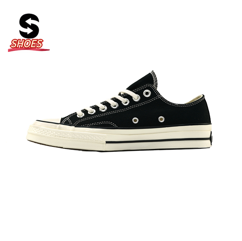 (เคลียร์โค้ดหัก) Converse Chuck Taylor All Star 1970s รองเท้าส้นแบน unisex รองเท้าผ้าใบคอนเวิร์สสีดำรองเท้าผ้าใบสีดำ