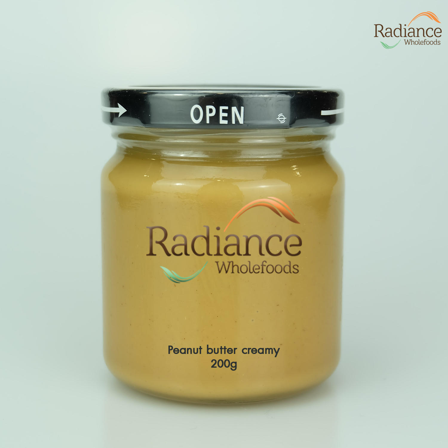 Peanut butter, Unsweetened, Creamy 200g, Radiance Wholefoods