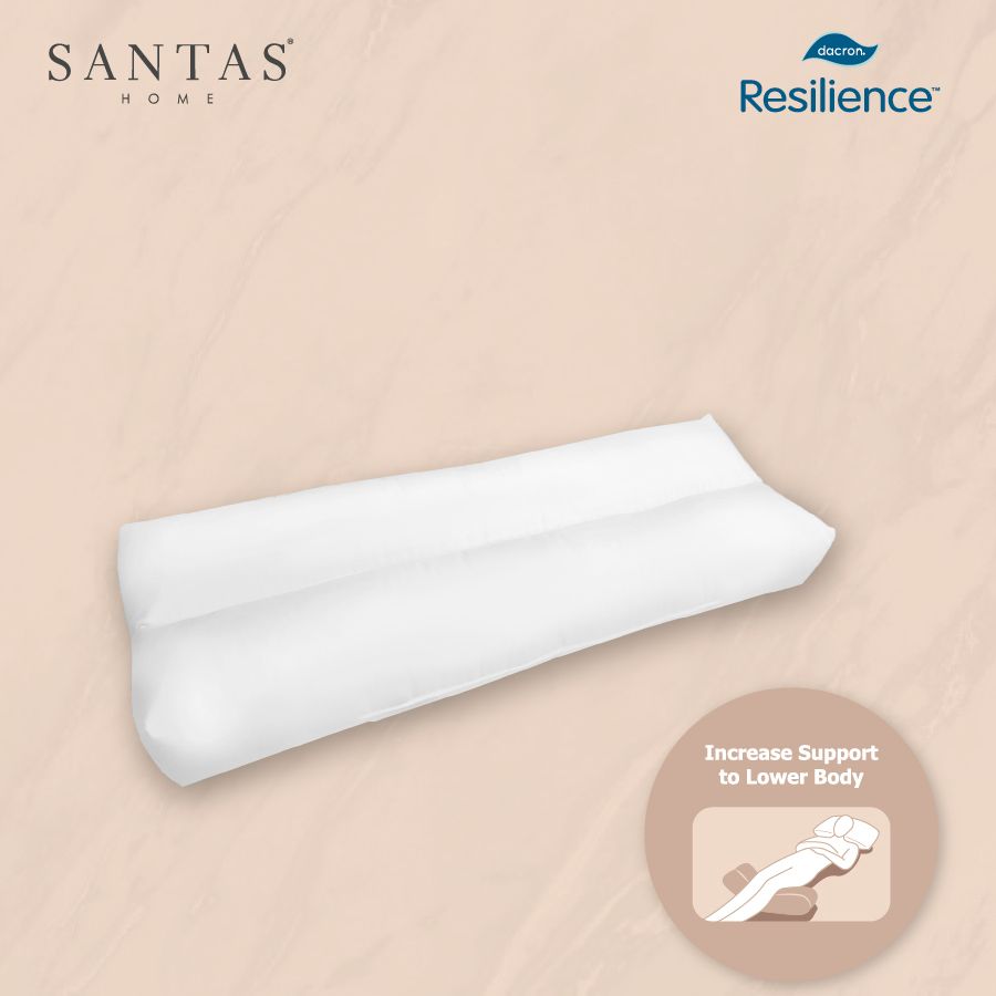 SANTAS หมอนรองเข่า รุ่น Dacron Resilience  ขนาด 9.5X23X3.5 นิ้ว  แถมฟรี !! ปลอกหมอนในแพ็คแบบคละสีคละลาย
