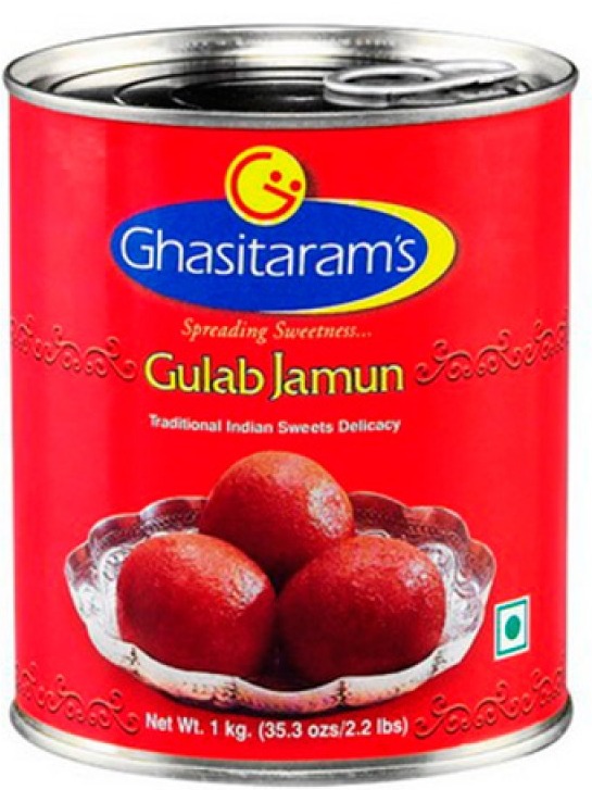 Gulab Jamun Tin - 1kg (Ghasitaram's) กูลาบจามุน.🇮🇳