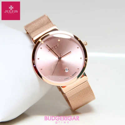 JULIUS Korean brand watch, stainless steel strap model JA426, pink gold dial (PINK GOLD), pink dial (PINK GOLD) BY BUDGERIGAR TIME
