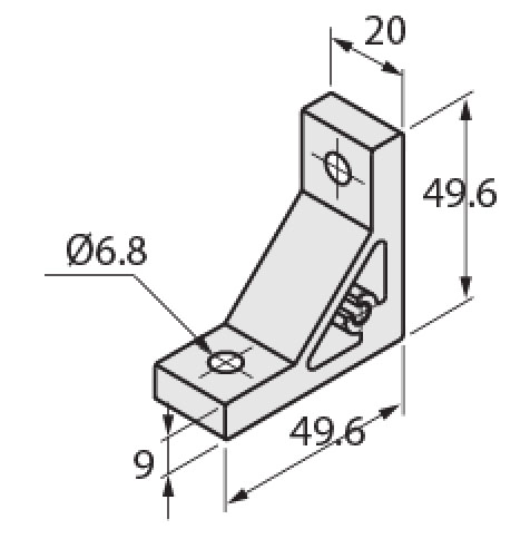 Hard Bracket สำหรับงาน อลูมิเนียมโปรไฟล์ ขนาด 30 mm มีให้เลือกหลายแบบ ...