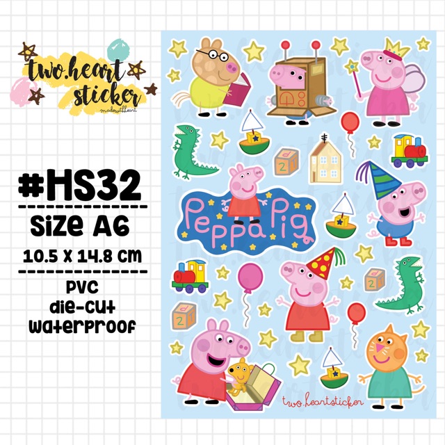 Peppa pig Sticker DIECUT A6