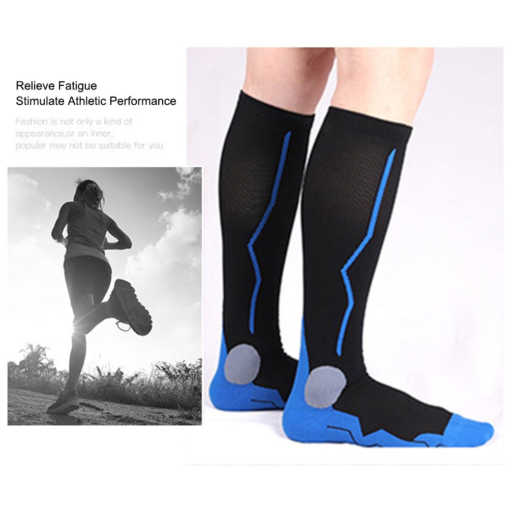 Long Compression Socks for Varicose Veins Unisex Cycling Stretch