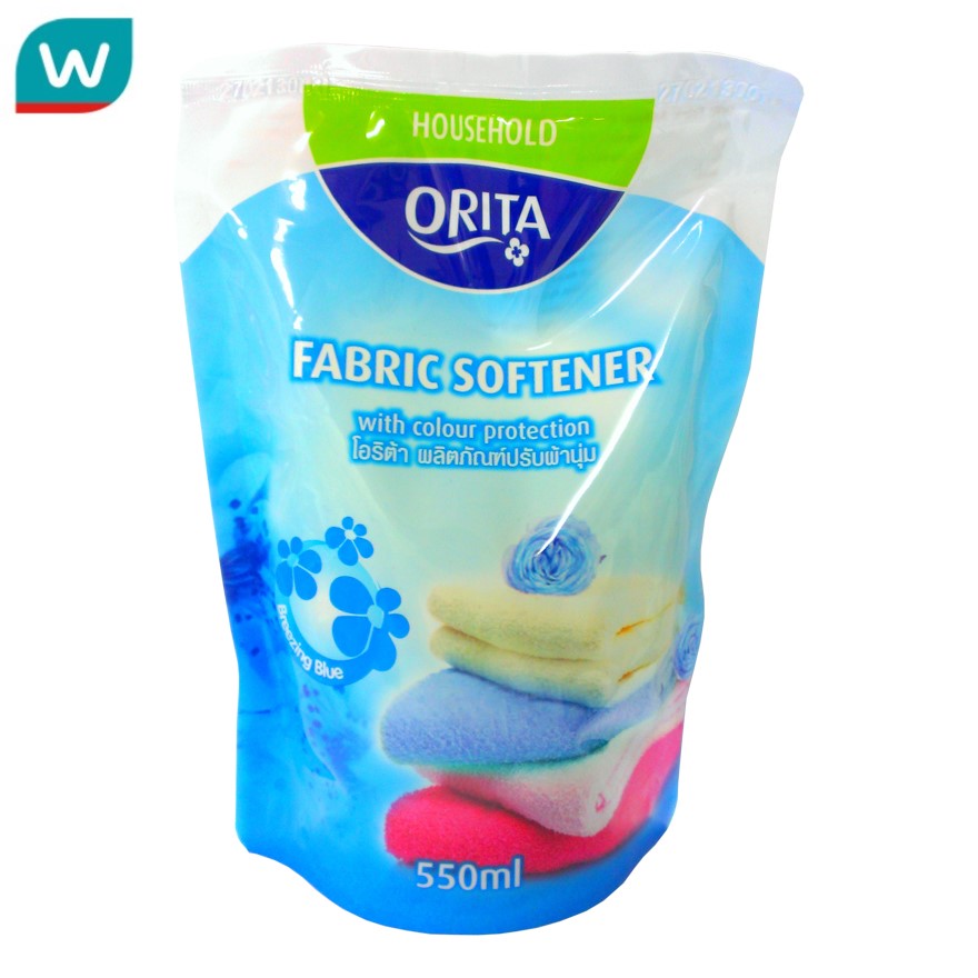 Orita โอริต้า ผลิตภัณฑ์ปรับผ้านุ่ม กลิ่นบรีซซิ่งบลู 550มล.