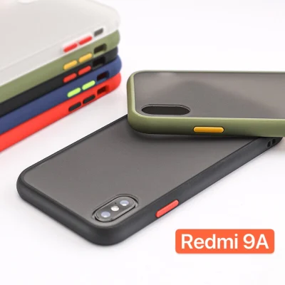 Case Xiaomi Redmi 9A เคสเสี่ยวมี่ เรดมี 9A เคสกันกระแทก ปุ่มสีผิวด้าน สินค้าใหม่ TPU CASE