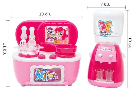 POWERTOY ชุดครัวมินิ โพนี่ ลายลิขสิทธิ์แท้ ขนาด ย 27*ก 8*ส 17 ซม.