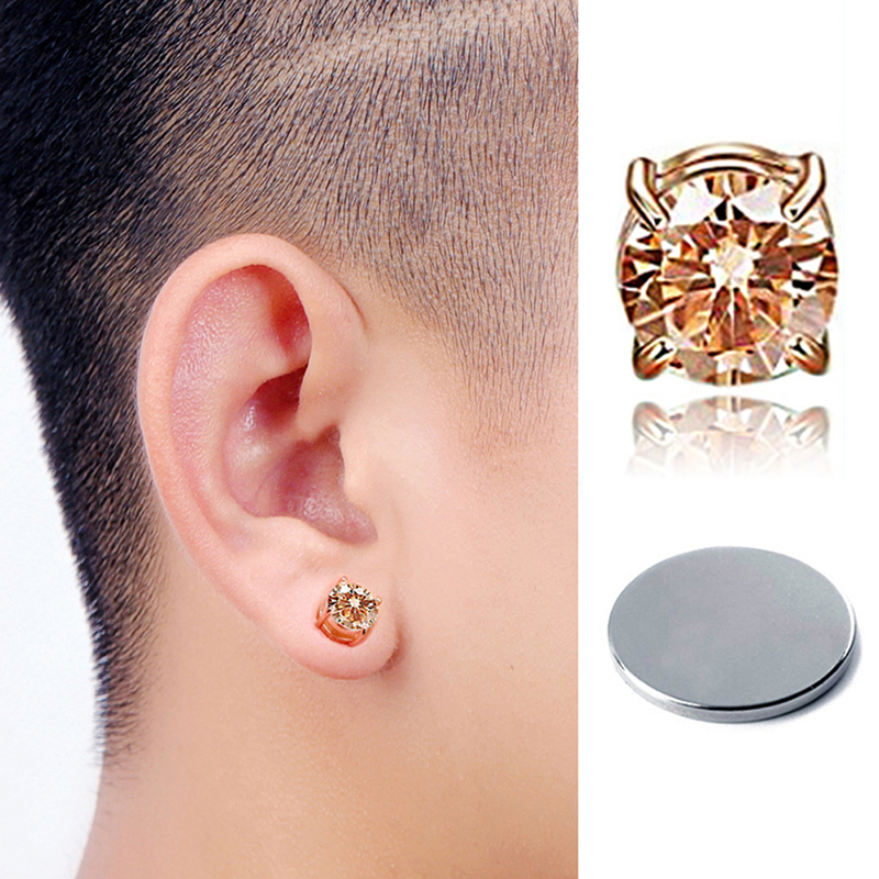 rose gold magnetic earrings