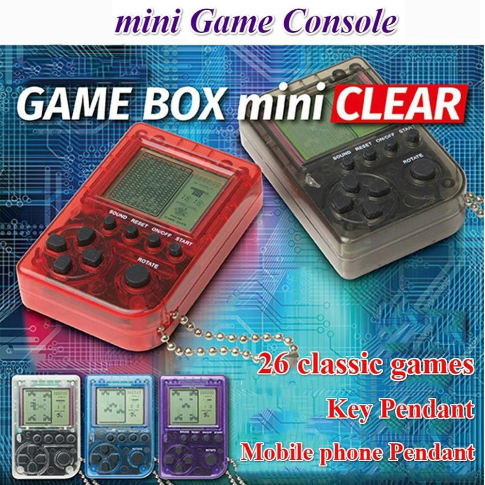 SWRFH Hoài Cổ Với Móc Khóa, Mini 26 Trò Chơi Cổ Điển Cầm Tay Cho Trẻ Em Móc Khóa Điều Khiển Trò Chơi Cổ Điển Chơi Game Cầm Tay Video Trò Chơi