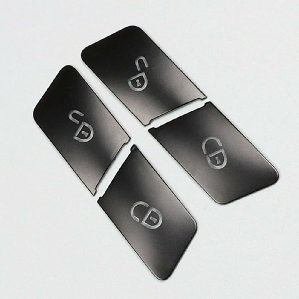 4PCS/set Car Door Lock Unlock Switch Button Cover Trim For Mercedes ...