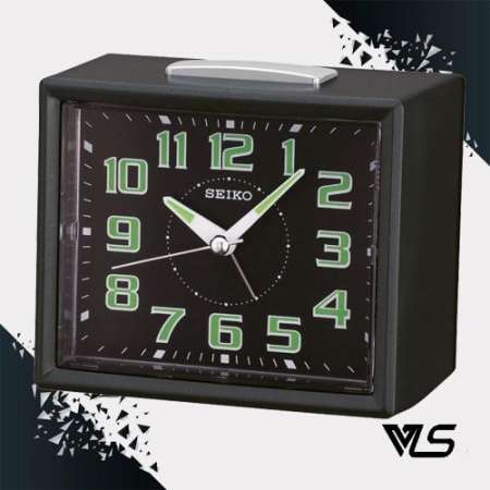 SEIKO นาฬิกาตั้งปลุก Bell Alarm มีพรายน้ำ รุ่น QHK024K