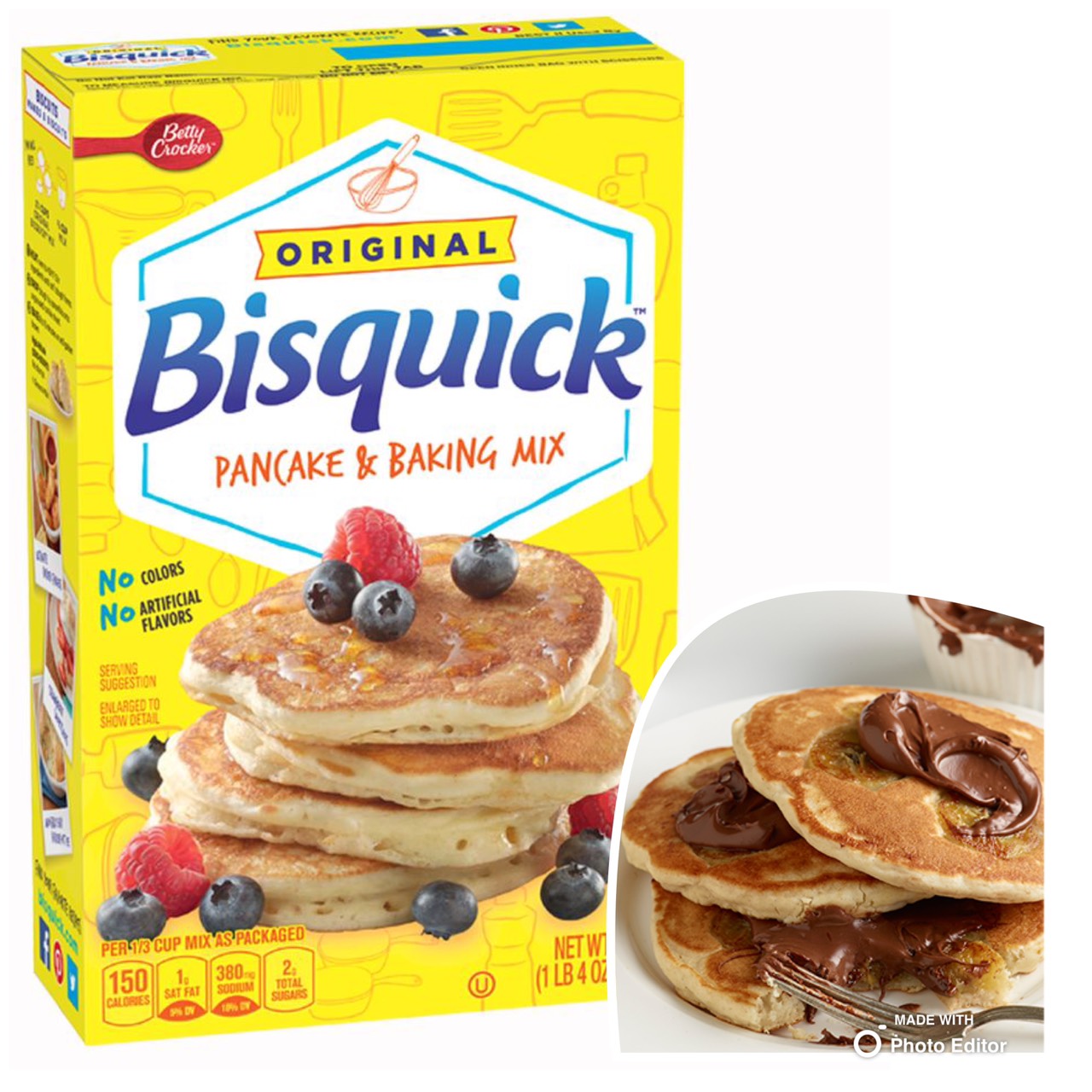 Bisquick Original Pancake & Baking Mix 567g. แป้งสำเร็จรูป สำหรับทำแพนเค้ก วาฟเฟิลและขนมอบต่างๆ  พร้อมส่ง