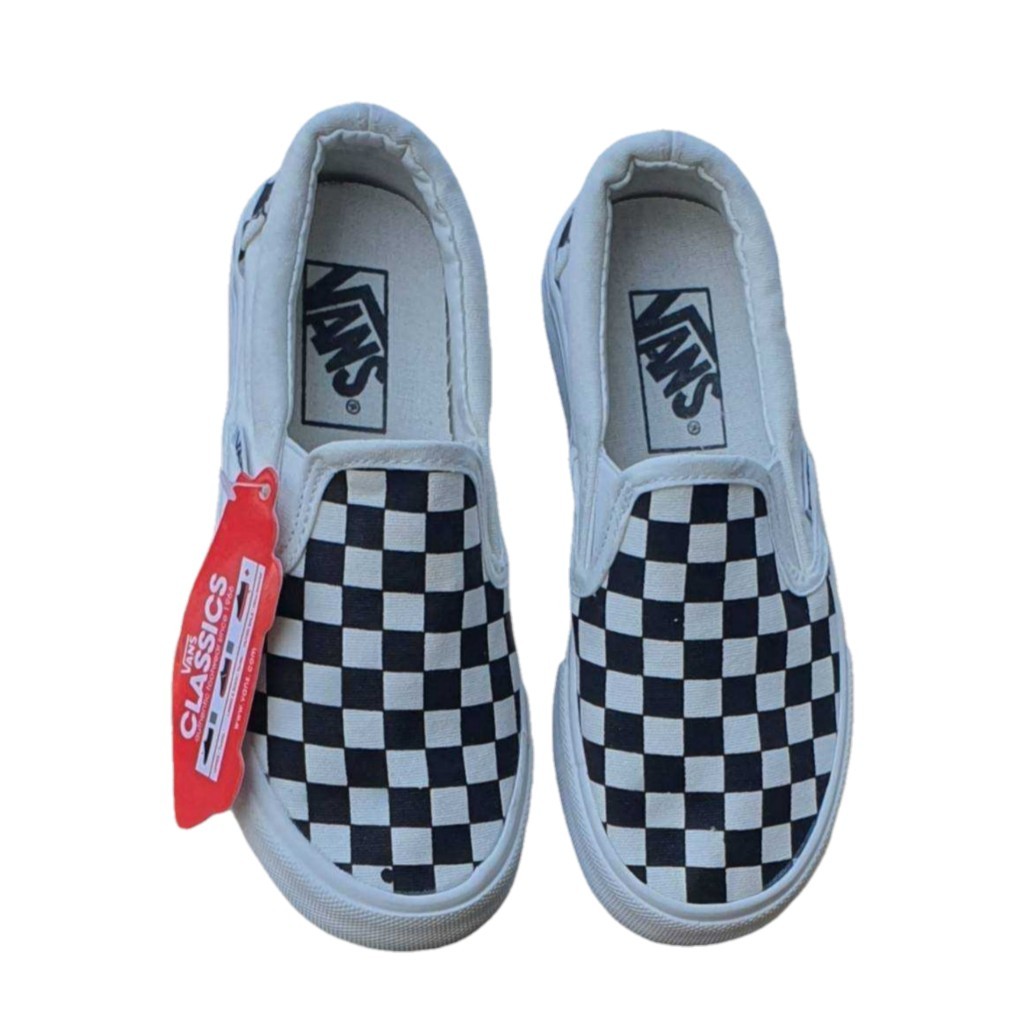 Vans รองเท้าเด็ก รองเท้าสลิปออน แวนส์สลิปออน รองเท้าผ้าใบเด็ก รองเท้าผ้าใบ รองเท้าออกกำลังกาย