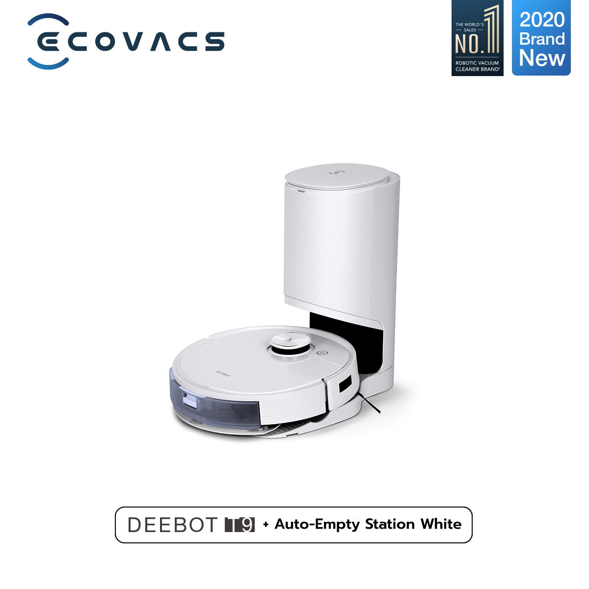 [Pre-order สถานีสีขาว] ECOVACS หุ่นยนต์ดูดฝุ่น DEEBOT T9 มาพร้อม Auto Empty Station