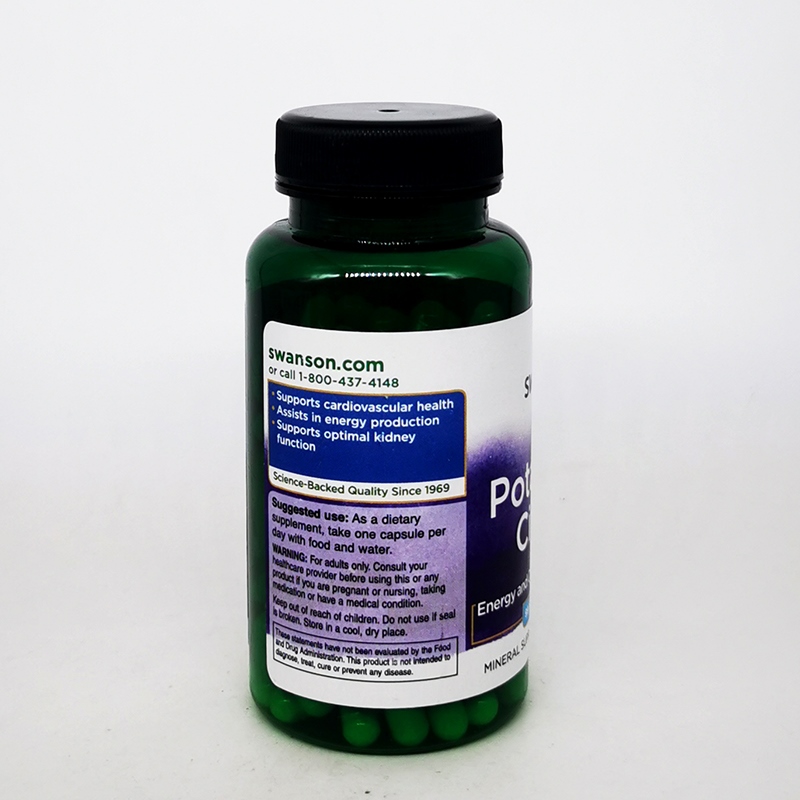 U.S. original SWANSON Swanson Potassium Citrate Capsules Supplement