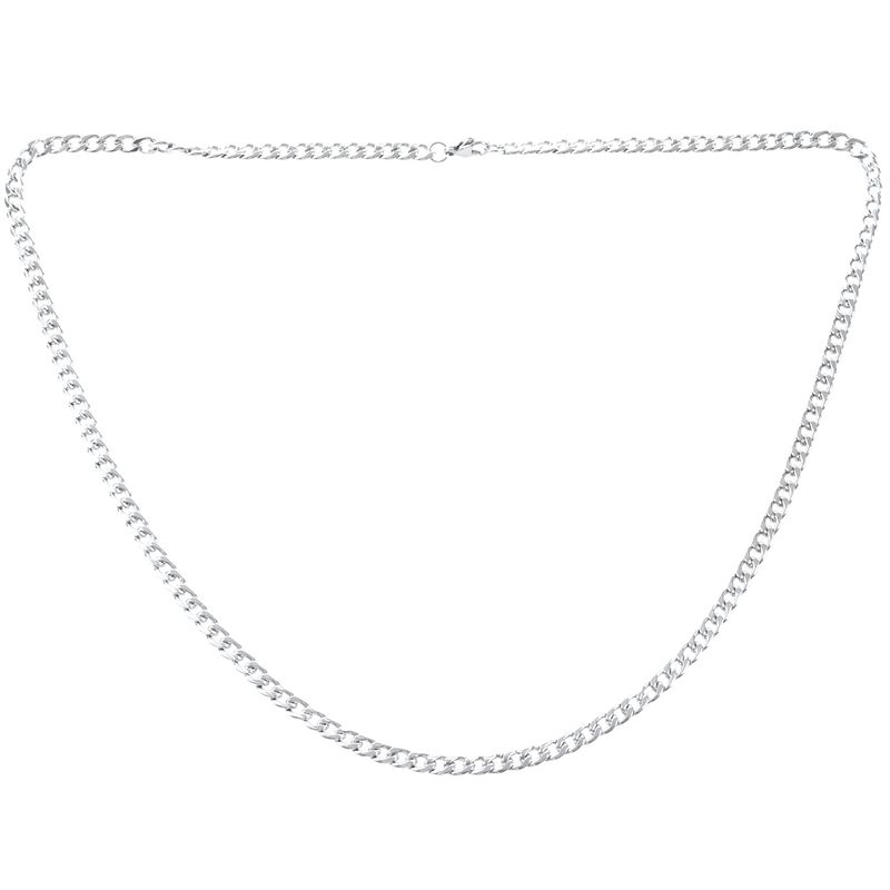 Necklace Men Figaro Silver - Best Price 