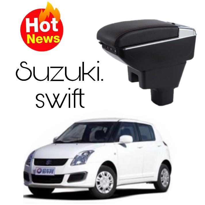 ที่พักแขน/วางแขนในรถยนต์ สีดำด้ายสีแดง รุ่นTop 7USB แบบตรงรุ่น สำหรับรถรุ่น...Suzuki Swift ซูซูกิ สวิฟท์ ติดตั้งได้เองง่ายๆ แค่สวมลงที่วางแก้วเท่านั้น ส่งของทุกวัน 2-3วันทำการ ถึงค่ะ
