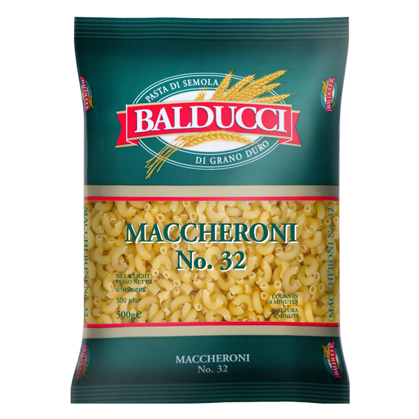 Balducci Maccheroni No 32. 500g บัลดุชชี่ มักกะโรนี เบอร์ 32 ขนาด 500 กรัม (0322)