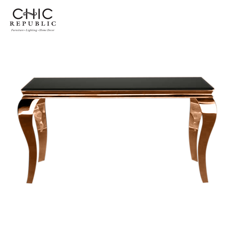 CHIC REPUBLIC SANTIAGO-RG/140,โต๊ะคอนโซล - สี ดำ/โรสโกลด์