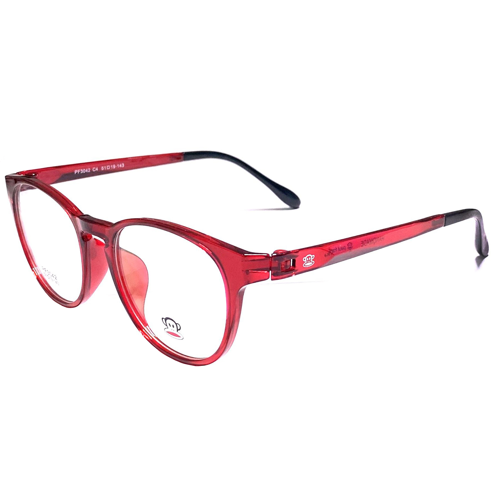 กรอบแว่นตา สำหรับตัดเลนส์ แว่นตาชาย หญิง Fashion รุ่น Paul Frank 3042 สีดำขาเขียว กรอบเต็ม Rectangle ทรงรี ขาข้อต่อ วัสดุ TR 90 รับตัดเลนส์ทุกชนิด