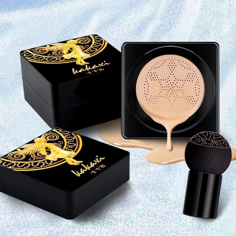 kakaxi bb cream ❤️ คุชชั่น พร้อมแปรงหัวเห็ดรองพื้นชนิดน้ำ คุชชั่นผสมรองพื้น กันแดดกันน้ำกันเหงื่อ ปกปิดดีเยี่ย บีบีครีม