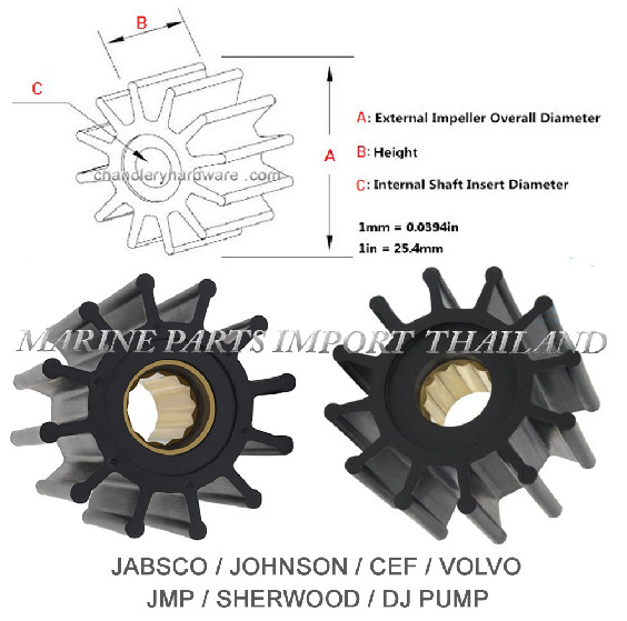 Impeller Pump JABSCO 17935-0001/ JOHNSON / CEF / VOLVO / JMP