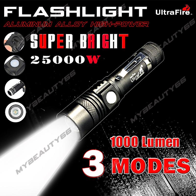 ไฟฉาย UltraFire ไฟฉายแรงสูง ซูม led lights รุ่น 25000W Flashlight 10000 Lumen