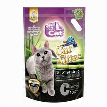 Catty Cat ทรายแมว ชาโคล ขนาด 10 ลิตร