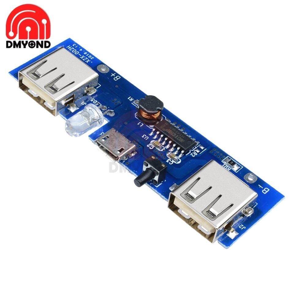 DC 5V 1A 2A Mobile Power Bank Charger Control Board Micro USB Polymer Lithium Battery Charging Board DIY Step Up Boost Module