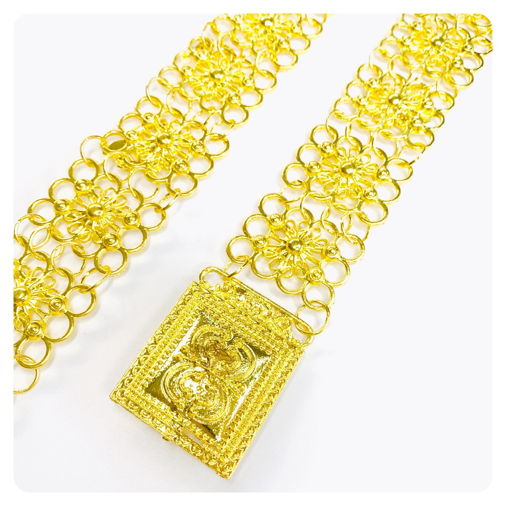 vintage jewelry เครื่องประดับไทย ชุดไทย เข็มขัดสุภาพสตรี เข็มขัดวินเทจ เข็มขัดสีทอง เข็มขัดทอง เข็มขัดเงิน เข็มขัดเงินสีดำ
