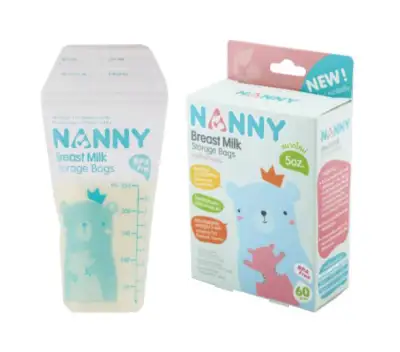 Nanny ถุงเก็บน้ำนมแม่ขนาด 5 ออนซ์ 60 ชิ้น