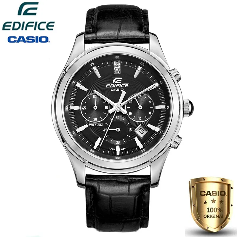 นาฬิกาผู้ชาย CASIO ใหม่ เข็มขัดของผู้ชายแฟชั่นนาฬิกาควอทซ์ชาย EFR-517L-7A（ของแท้100% )