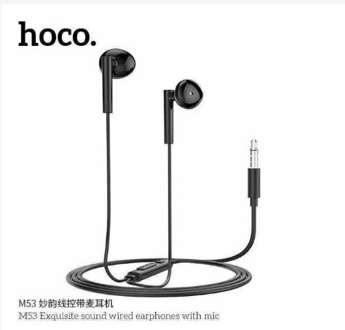 HOCO M53 หูฟังแบบมีสาย 3.5 มม.  หูฟังสเตอริโอพร้อมไมโครโฟนสำหรับโทรศัพท์มือถือสมาร์ทโฟน