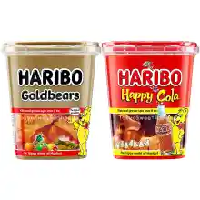 ภาพขนาดย่อของภาพหน้าปกสินค้าHaribo Happy Cola (กล่องแดง) เยลลี่รสโคล่า Haribo Goldbears Happy Cola กัมมี่ เจลลี่ ฮาริโบ้ ขนาด 175 กรัม Trolli Jelly เยลลี่ผลไม้รูปหมีนำเข้า จากร้าน JapanSnack บน Lazada