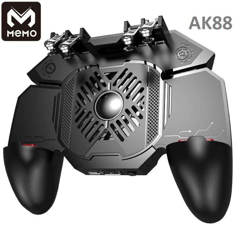 MEMO AK88 Gamepad ใหม่ล่าสุด 2020 จอย PUBG พร้อมปุ่มยิง 4 ตำแหน่ง พัดลมระบายอากาศ แบต 1200mAh จอยเกม จอยเกมส์ จอยเกมส์มือถือ จอยเกมส์ ฟีฟาย จอยกินไก่